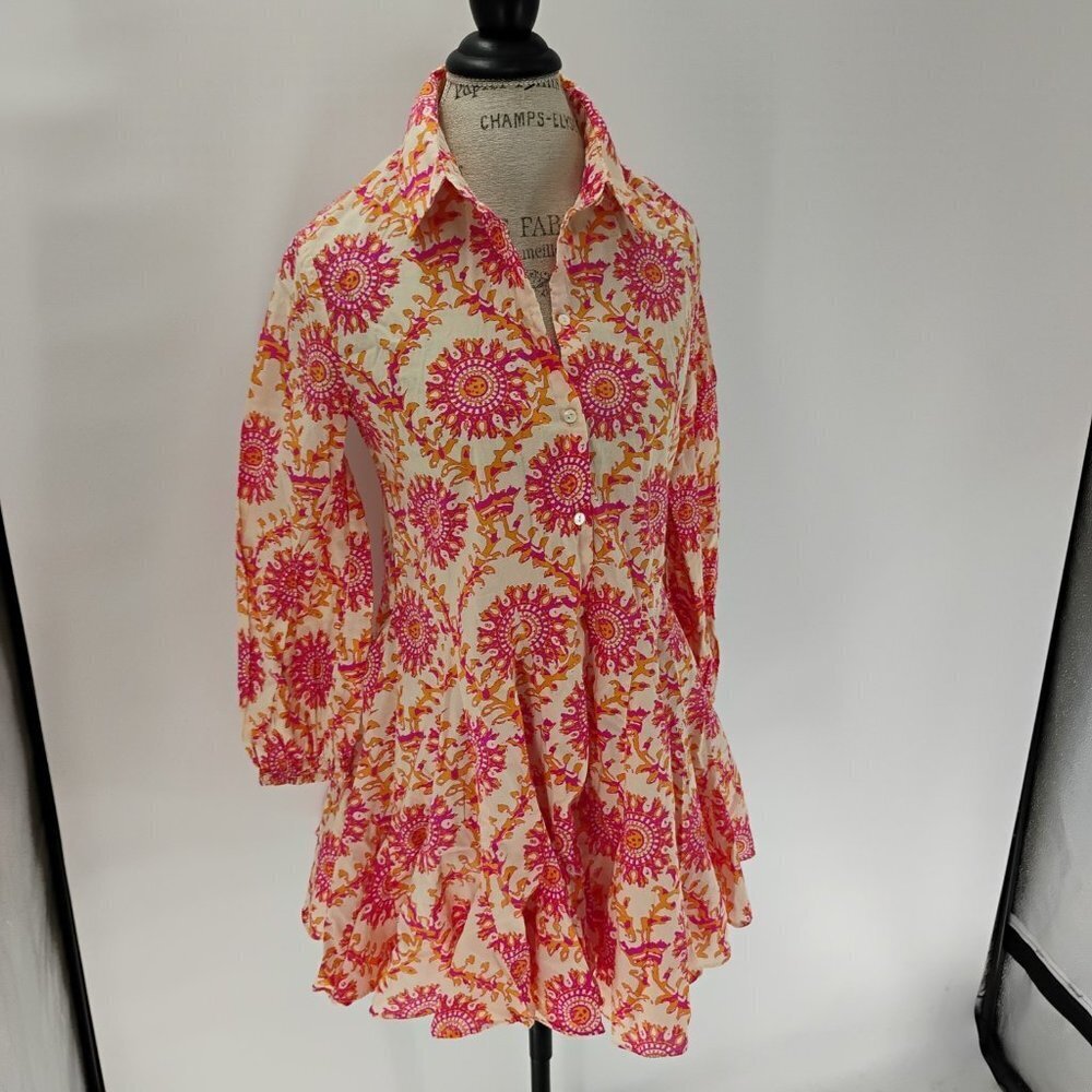 ZARA DRESS WITH LONG SLEEVES IN THREE COLORS WITH BUTTONS AND SHOT GREAT - Picture 6 of 15